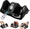 WELLHUT Foot Massager Machine Shiatsu Foot and Calf Massager for Ankle Calf Leg Arm Shiatsu Kneading Rolling Feet Massager Machine Gifts for Men and Women Black