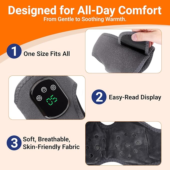 Foot Renew Triple Method Massager - Cordless Heated Foot Massager with 5 Heat &amp 3 Vibration for Pain Relief &amp Relaxation Portable for Home Office Travel - Ideal Gift
