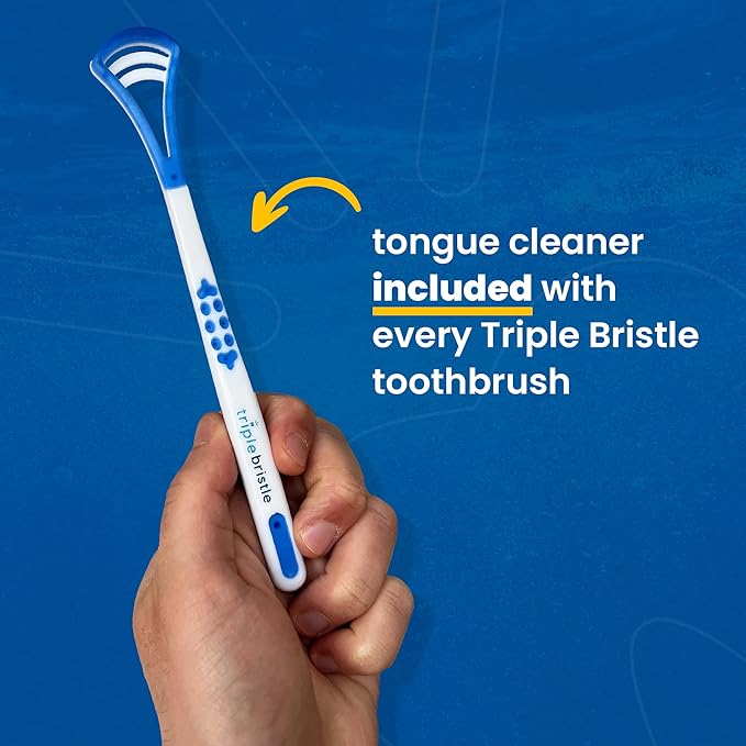 Triple Bristle Duo - 2 Electric Toothbrushes with Dual Charging Station Patented 3 Head Design 31000 VPM Rechargeable Toothbrush Set for Families &amp Couples 3-Sided Sonic Brush