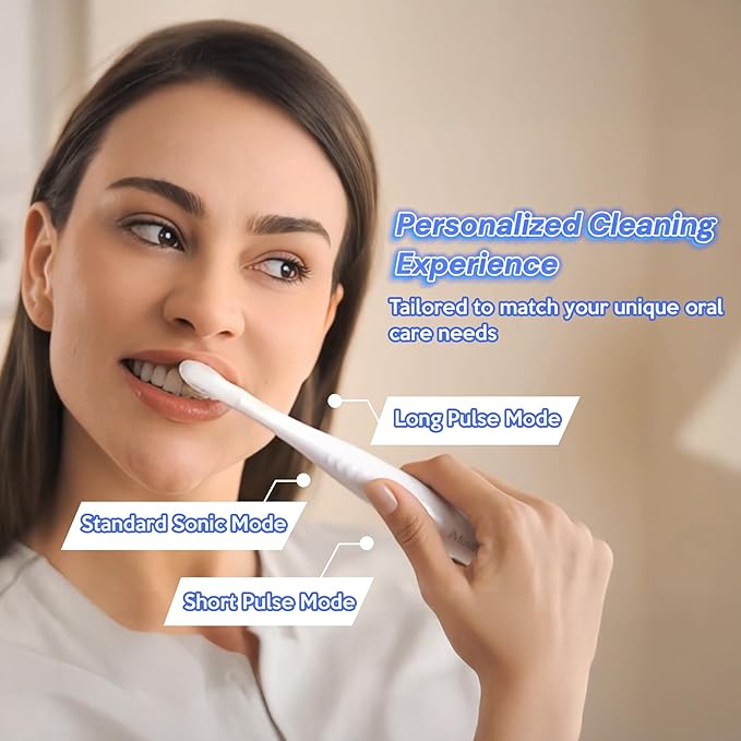 SonicBlu Electric Toothbrush for Home Use – Sonic Toothbrush with Blue LED to Activate Whitening Toothpaste (Included)– Gentle Bristles Smart Timer &amp Whitening Boost Technology
