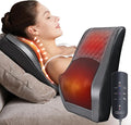 Boriwat Back and Neck Massager with Heat - 3D Kneading Massage Pillow for Neck Shoulder Leg Pain Relief - Gifts for Men Women Mom Dad - Relax at Home Office Car - Dark Gray