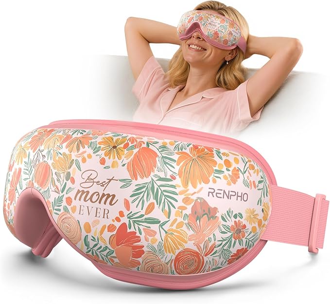 RENPHO Mothers Day Gifts for Mom Eye Massager with Heat Birthday Gifts for Dad Women Men Her Him Eye Mask for Migraines Eye Care Migraine Relief Eyeris 1