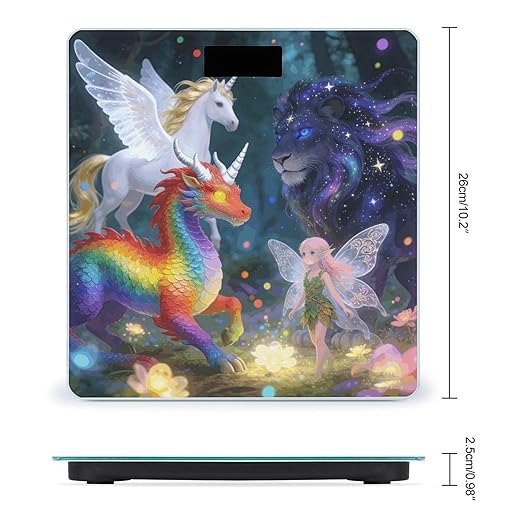 Fantasy Gathering Smart Scale for Body Weight Digital Bathroom Scale Toughened Glass Weight Scale with Large LCD Backlight Display High Precision Scales Weighing Machine