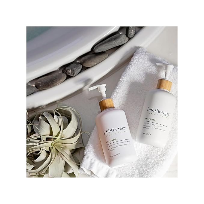 Lifetherapy 3-in-1 Body Wash Bubble Bath &amp Hand Wash – Energized | Clean Skin-Loving Formula | Vegan &amp Gluten Free | Nourishing &amp Revitalizing | Free From Parabens Sulfates &amp Phthal