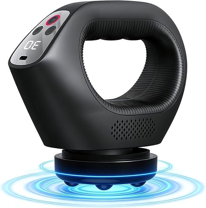3D Rotating Massage Gun Cordless Deep Tissue Body Massager with 30 Speeds &amp 6 Modes for Muscle Recovery &amp Body Sculpting Handheld Electric Massager for Back Neck Shoulder for Women &amp Men