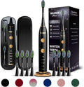 Wagner Stern WHITEN+ Edition. Whitening Electric Toothbrush with Pressure Sensor. Offers 5 Brushing Modes 3 intensities 8 Soft Brush Heads and a Luxury Travel case.