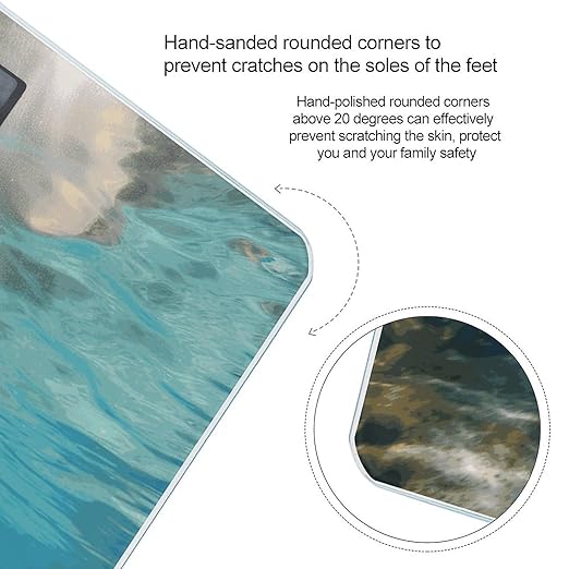 Cute Sea Animal Manatee Bathroom Scale for Body Weight Bathroom Weighing Scale with Backlit LCD Display Highly Accurate Measures Weight Up to 180kg