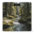 Green Valley Stream Waterfall Weight ScaleClear LED Display Bathroom Digital Weighing ScaleTempered Glass Digital Bathroom Scale for Body Weight Capacity Up to 400 Lbs