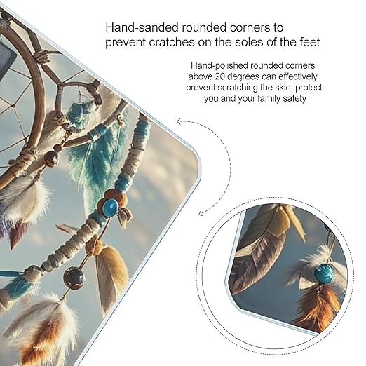 Native American Dream Catcher Scale for Body Weight Highly Accurate Digital Bathroom Body Scale Digital Bathroom Scales for People Anti-Slip Large LCD Display Smart Scales