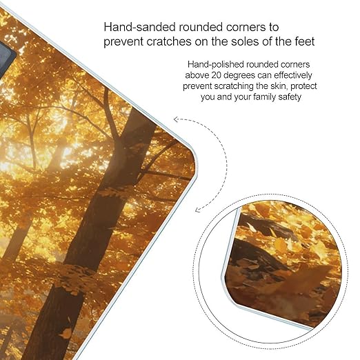 Golden Forest Smart Scale for Body Weight Digital Bathroom Scale Toughened Glass Weight Scale with Large LCD Backlight Display High Precision Scales Weighing Machine