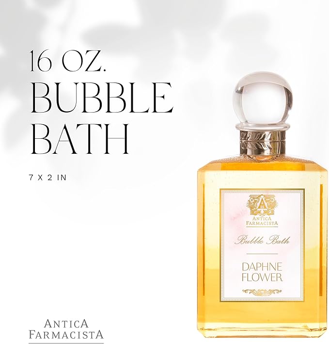 Antica Farmacista Bubble Bath - Relaxing Foam Bath with Honey Jojoba Oil &amp Aloe Vera - Luxury Gift for Any Occasion - Daphne Flower 16 fl oz