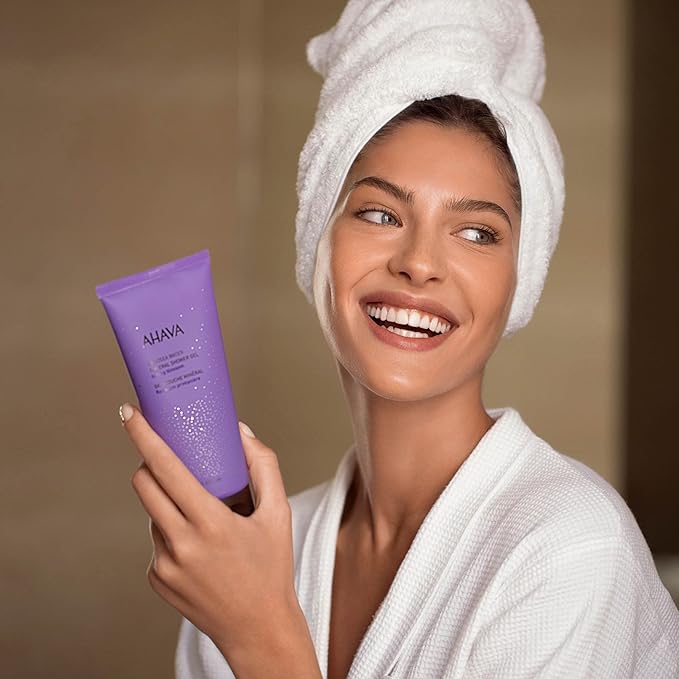 AHAVA Dead Sea Water Mineral Shower Gel Spring Blossom - Refreshes &amp Relaxes Washes Away Dirts &amp Impurities Enriched with Exclusive Mineral Blend of Dead Sea Osmoter &amp Zinc 6.8 Fl.Oz