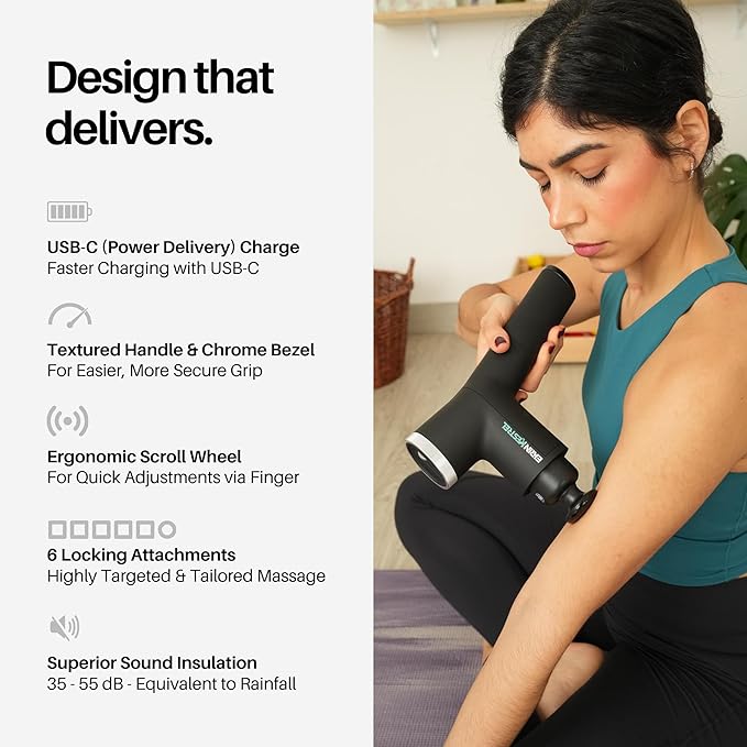 Ekrin Athletics Kestrel Massage Gun: Enhanced Precision &amp Comfort for Superior Muscle Recovery &amp Wellness | Relieve Sore Muscles and Stiffness