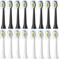 Replacement Brush Heads Compatible For Philips Sonicare Electric Toothbrush Fit Compatible For EasyClean FlexCare Healthy(8White 8Black)