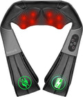 Nekteck Cordless Shiatsu Neck and Back Massager with Soothing Heat Rechargeable Electric Deep Tissue 3D Kneading Massage Pillow for Shoulder Leg Body Muscle Pain Relief 3 Speed Intensities