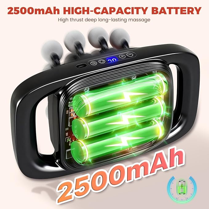 16 Head Massage Gun 2600mAh Quiet Muscle Massage Gun Deep Tissue with Type-C Fast Charging 3 Massage Modes &amp 30 Intensities Suitable for Muscle Soreness in The Waist ShouldersNeck After Work