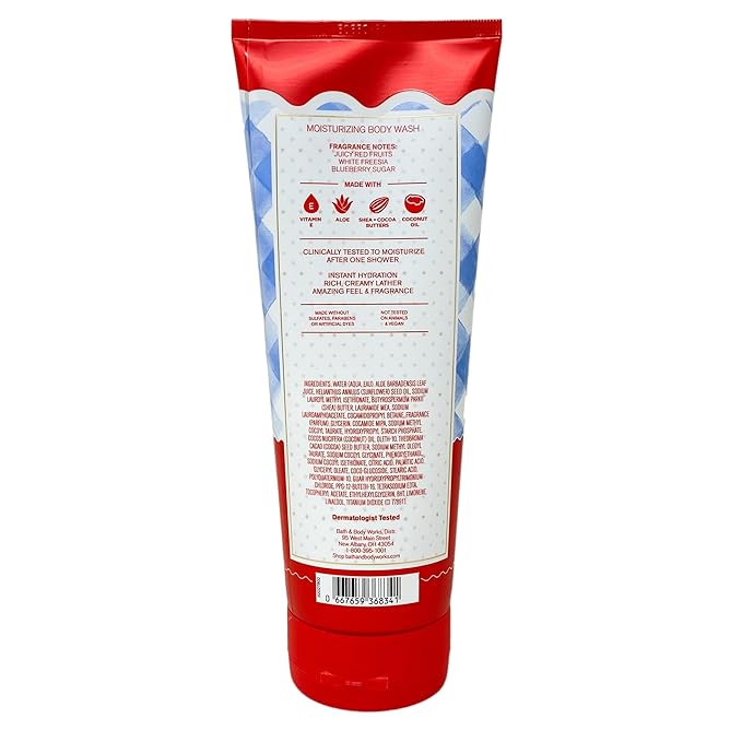 Bath &amp Body Works Gingham All-American Moisturizing Body Wash and Smooth &amp Soothe Body Cream with a Creamy Rose Bar Soap