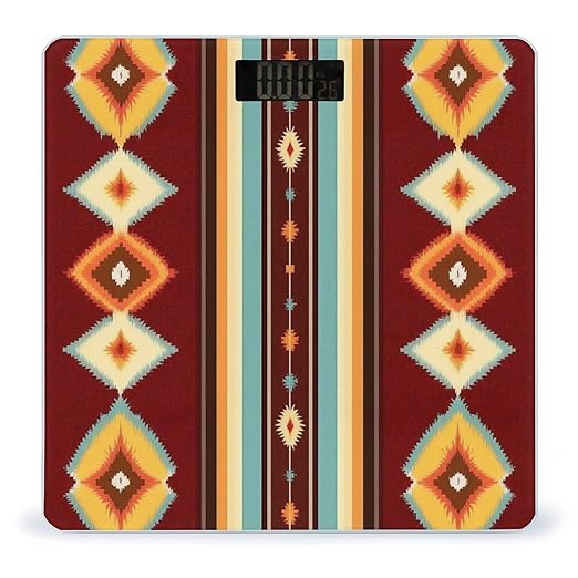 Digital Bathroom Weighing Scale Energy Saving Scale Smart Scale for Body Weight Indiana Western Southwest Ethnic Tribal Navajo