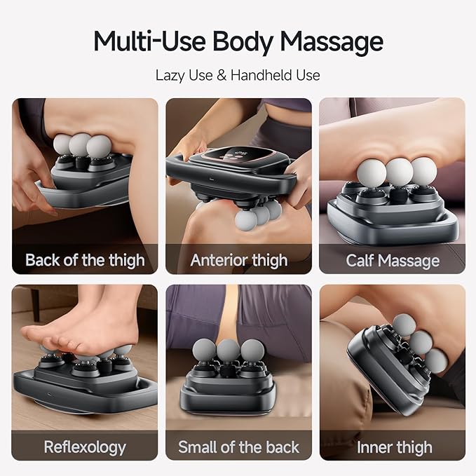 6-Head Massage Gun Deep Tissue Back Massager Electric Handheld Massager 2026 New Model for Back Shoulders Legs Muscle Pain Relief Ideal Gifts for Women Men Mom and Dad