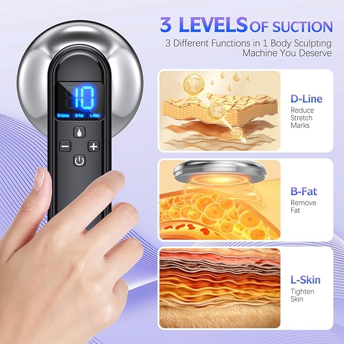 COMEBY Body Sculpting Machine - Professional Handheld Cordless Cellulite Massager - Suitable for Belly Neck Legs Hip Arms