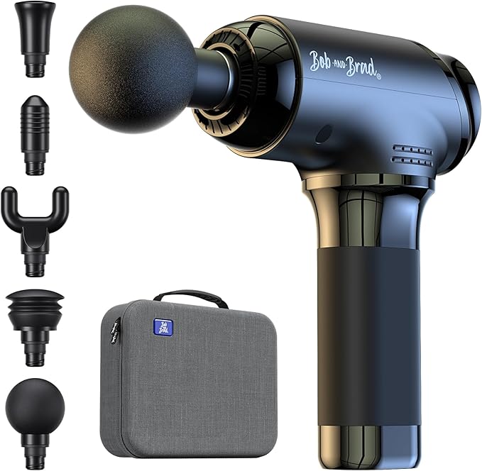 BOB AND BRAD T2 Massage Gun Deep Tissue Percussion Muscle Massage Gun for Back and Neck Upgraded 4000 mah Battery HSA Handheld Electric Back Massager for Athletes Pain Relief FSA Eligible