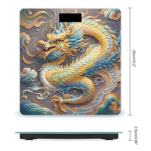 Dragon Art Scale for Body Weight Smart Scales Digital Bathroom Scale High Precision Weighing Scales with Large Display Weighing Machine for People