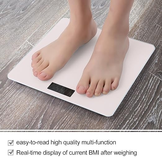 Women's Fashion Automatic Switch Digital Bathroom Weighing Scale Smart Scale Light Pink
