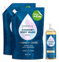 Puracy Body Wash Natural Body Wash 98.6% Pure Plant Ingredients Moisturizing Shower Gel for Women Men Kids Body Soap for Dry Sensitive Skin. Coconut &amp Vanilla 48 Oz Pack of 2 and12 Oz