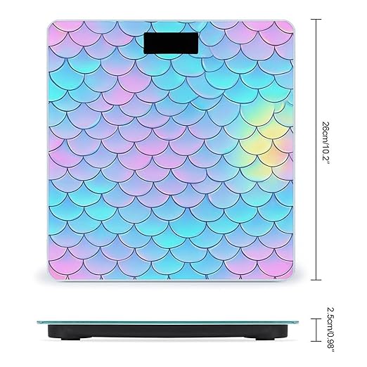 Men's Smart Scale for Body Weight Digital Bathroom Weighing Scale Automatic Switch Energy Saving Scale Beautiful Mermaid Fish Scale