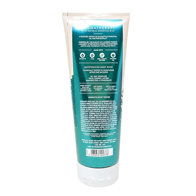Bath &amp Body Works Aromatherapy Eucalyptus Pine - 2 Moisturizing Body Wash with a Fresh Forest Bar Soap