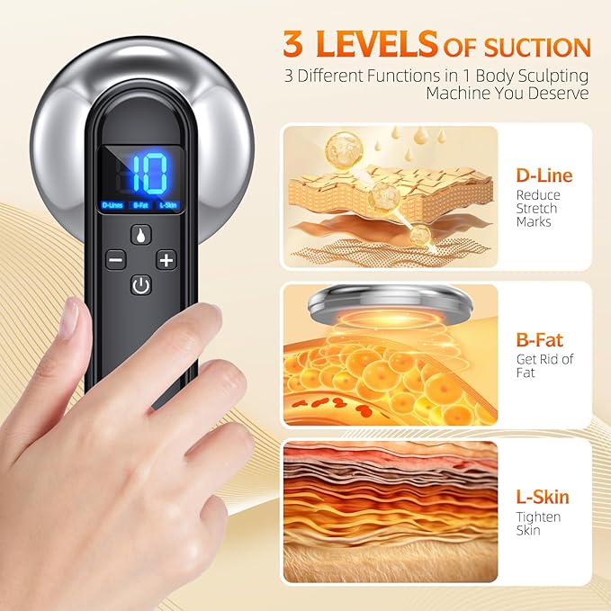 COMEBY Body Sculpting Machine - Professional Handheld Cordless Cellulite Massager - Suitable for Belly Neck Legs Hip Arms
