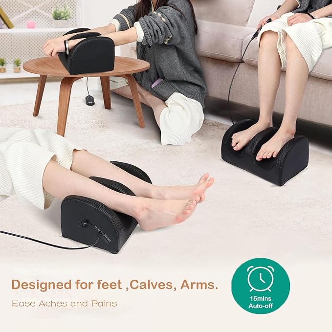 Foot Massager with Heat Shiatsu Foot Massager Machine with Massage Roller Feet Massage for Plantar Fasciitis Pain Relief Promotes Blood Circulation Gifts for Women &amp Men
