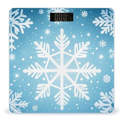 Winter Snowflake Smart Scale for Body Weight Accurate Bathroom Scale with LED Display Digital Weight Scales Weighing Machine High Precision Scales for Bath Home