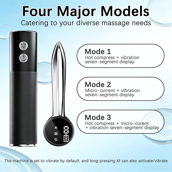 Heated Muscle Scraping ToolElectric Fascia Knife Massager Heating and VibrationSoothesilk Sculptwave Full Body Contouring DeviceMuscle Relief Better Circulation(Black)