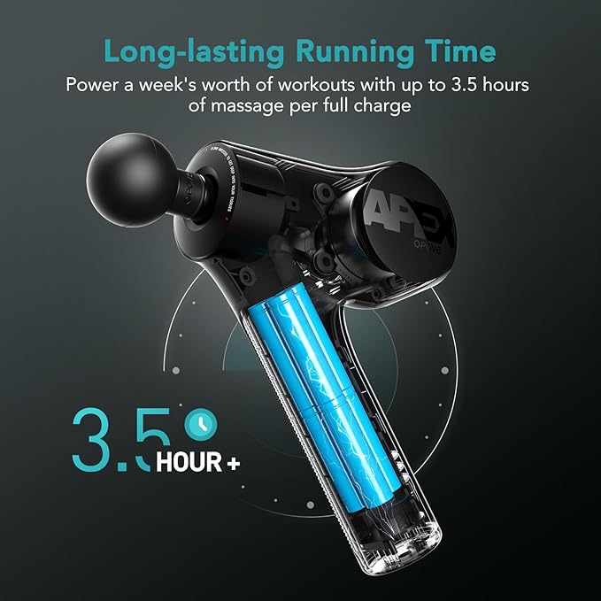Opove Apex Massage Gun Deep Tissue 14.5mm Percussion Fascia Muscle Massager for Athletes Workout Pain Relief Recovery Relaxation Professional Therapist Choice Ergonomic for Effortless to Use