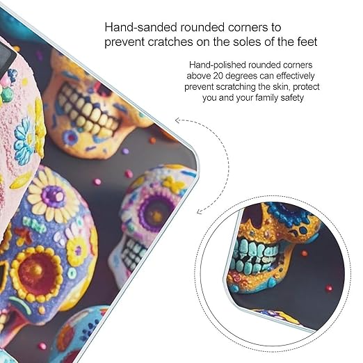 Sugar Skull Scale for Body Weight Smart Scales Digital Bathroom Scale High Precision Weighing Scales with Large Display Weighing Machine for People
