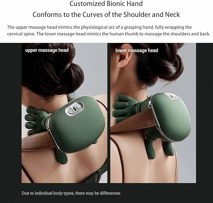 Handisense Massager 2026 New Pro 4D Wireless Massager Shiatsu Deep Tissue Relief with Heat Electric Hand Shoulder and Neck Massage Speed Adjustment Back Arms Legs (Green)