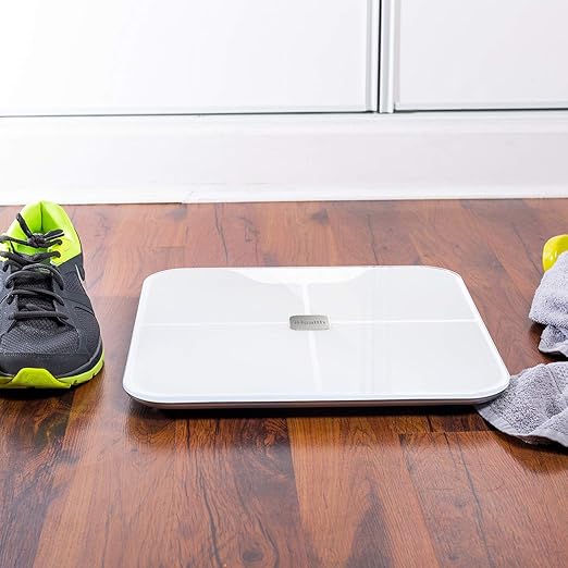 iHealth Nexus Smart Scale for Body Weight Bluetooth Digital Bathroom Scale Body Fat and Muscle Body Composition Monitor Health Analyzer for BMI Compatible for iOS &amp Android Accurate to 0.1lb-Whi