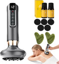 Electric Cupping Device Anti-Cellulite Massager | 12 Suction Modes Intelligent Handheld Cellulite Massage Tool | Body Contouring Fat Remover for Arms Legs Back At-Home SPA Use Jet-Black
