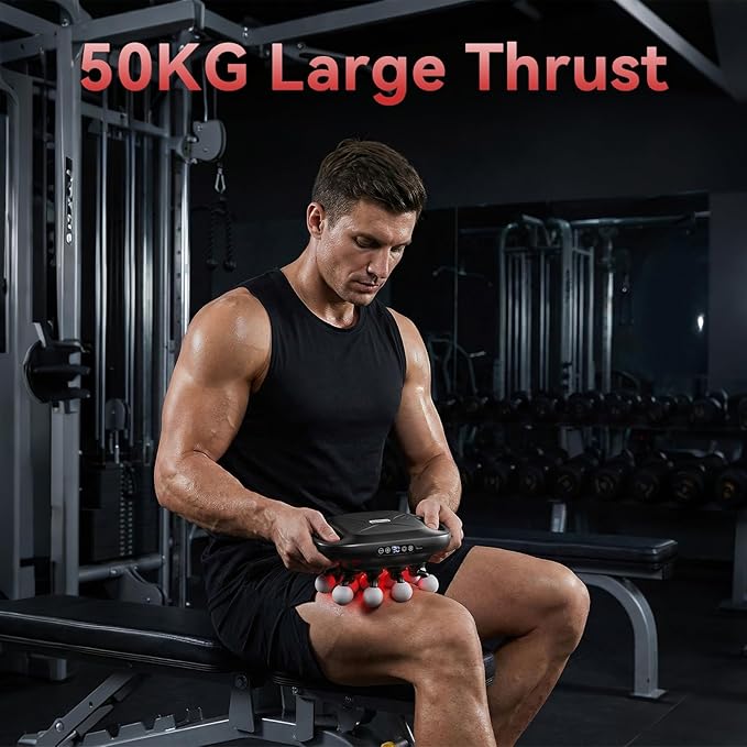 16-Head Massage Gun Set deep Tissue Massager 3 Modes 30 Intensity Levels Quiet Muscle Massage Gun Suitable for Back Shoulder Leg Foot and Whole Body Muscle Pain and Stretching.