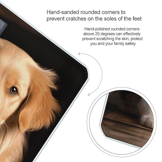 Digital Bathroom Scale for Body Weight Scale with Bright LCD Display High Accuracy Step-On Technology Auto On/Off Dog and Cat Digital Scales 400 Lbs /180kg