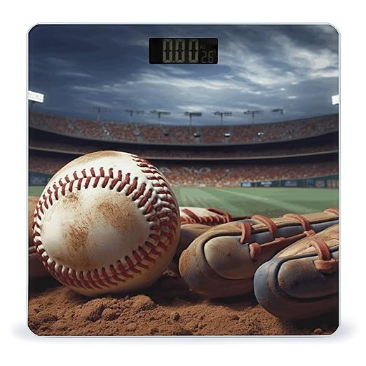 Baseball Smart Scale for Body Weight Accurate Bathroom Scale with LED Display Digital Weight Scales Weighing Machine High Precision Scales for Bath Home