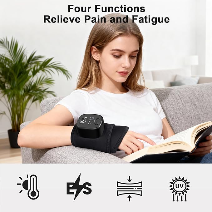 4 in 1 Hand Massager for Arthritis and Carpal Tunnel Latest Cordless Hand Massager with Four Functions Wrist Massager for Carpal Tunnel Good Gift for Women Men
