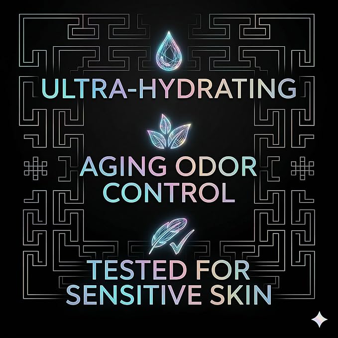Nourishing Body Wash – Refreshing Deodorizing Cleanser for Mature Skin – Washes Away Body Odors (Nonenal) – Triple Hydration with Ceramide NP Panthenol Hyaluronic Acid - 18.59 Fl Oz