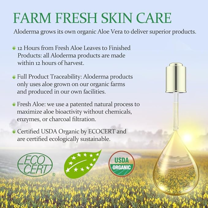 Aloderma Aloe Shower Set - Nourishing Body Wash Brightening Facial Cleanser - Hydrating Moisturizing