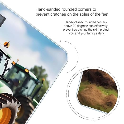 Digital Bathroom Scale for Body Weight Scale with Bright LCD Display High Accuracy Step-On Technology Auto On/Off Company Farm Tractor Digital Scales 400 Lbs /180kg