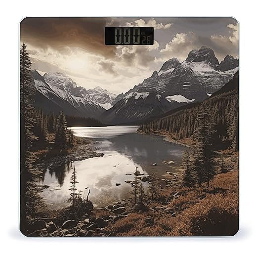 Landscape Scale for Body Weight Accurate Digital Bathroom Scale Toughened Glass High Precision Scales Smart Weight Scales with Large LCD Backlight Display Weighing Machine