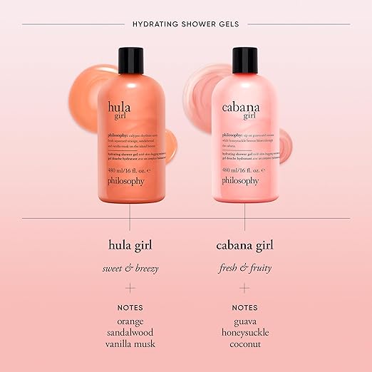 philosophy scent-sational hydrating bath &amp shower gels - efficiently cleanses soothes &amp comforts dry skin - vegan &amp cruelty free formula