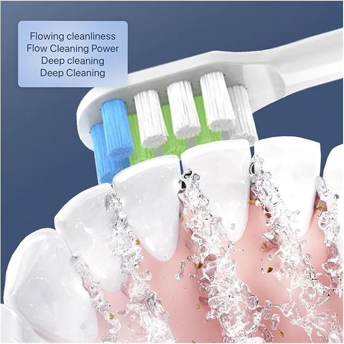 16pcs Replacement Toothbrush Head Compatible for LBT-203552A/203554A/203532AA/203552B/203557A(16pcs Black)