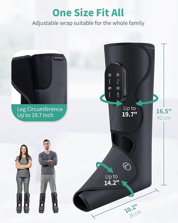 Medcursor Cordless Foot and Leg Massager with Heat Rechargeable Leg Massager for Circulation and Pain Relief After Exercise Portable Massager Boots for Home Office Gym Use